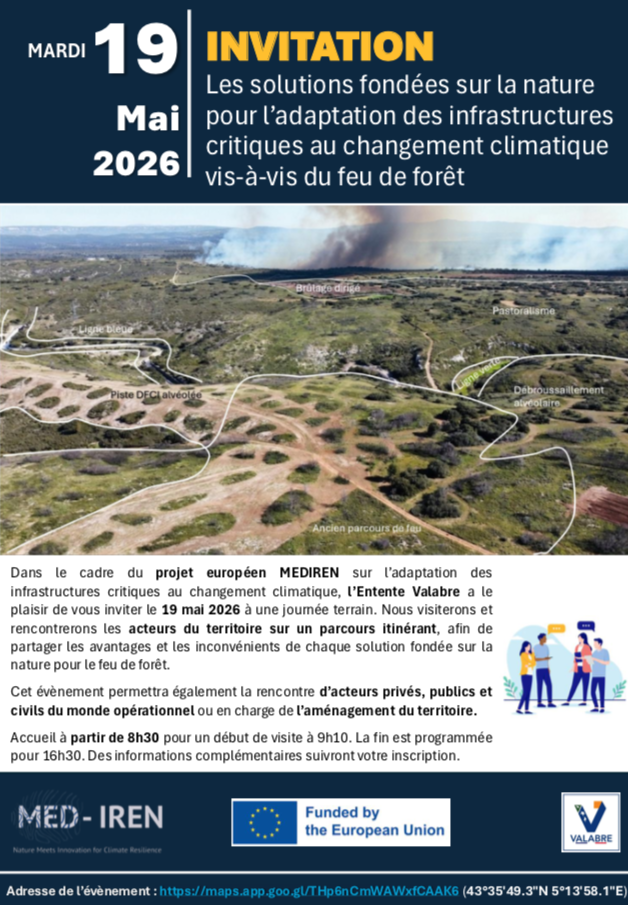 Atelier "les solutions fondées sur la nature pour l'adaptation des infrastructures critiques au changement climatique vis-à-vis du feu de forêt" - Massif des Quatres termes